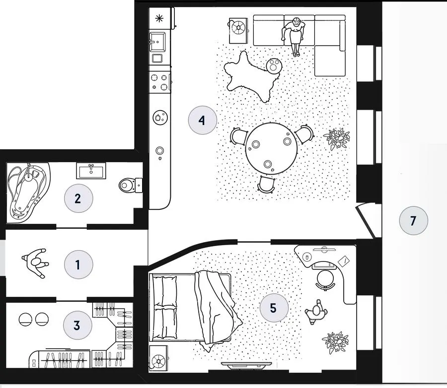 ЖК Club House GREY — 75.2 м²