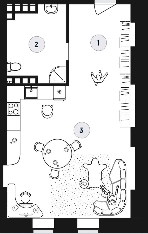 ЖК Club House GREY — 53.8 м²