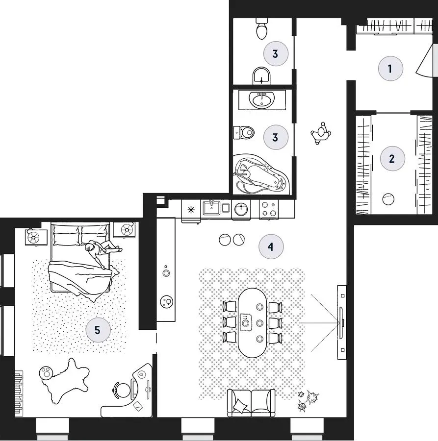 ЖК Club House GREY — 88.7 м²