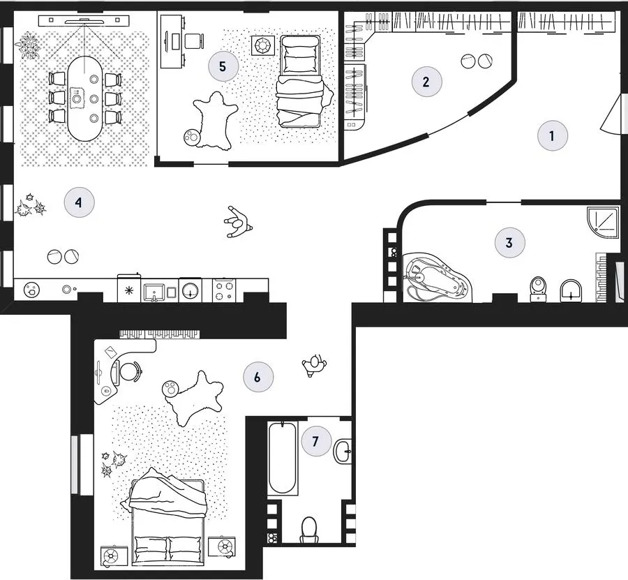 ЖК Club House GREY — 134.1 м²