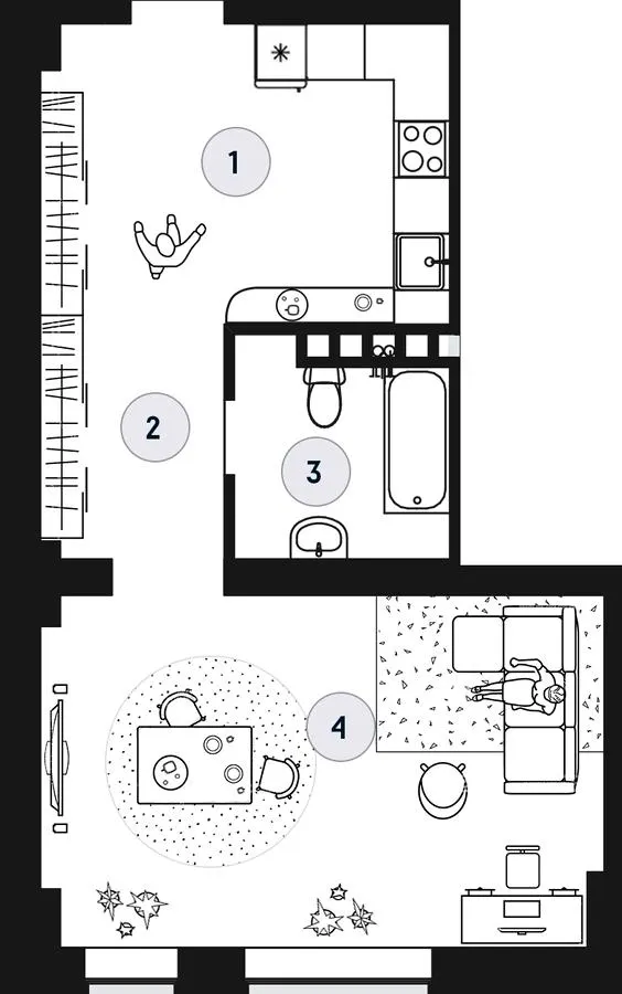 ЖК Club House GREY — 46.5 м²