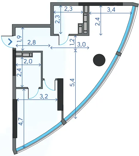 ЖК Oasis — 53.2 м²
