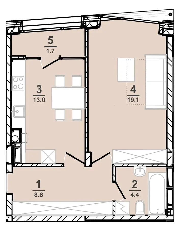 ЖК AMSTERDAM — 46.8 м²