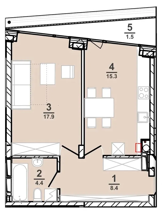 ЖК AMSTERDAM — 47.5 м²