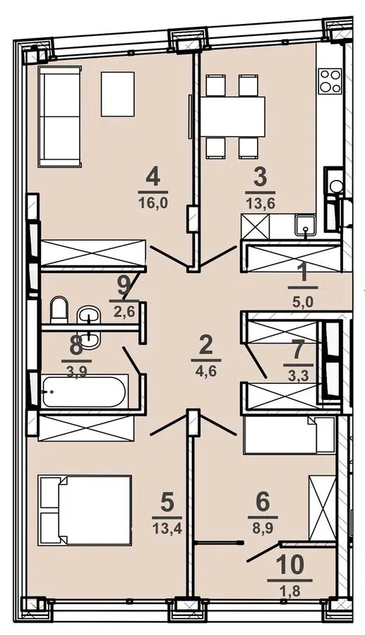 ЖК AMSTERDAM — 73.1 м²