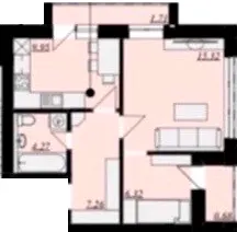 ЖК Кошицький — 45.5 м²