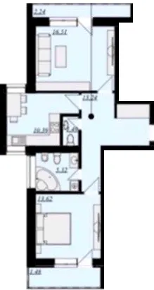 ЖК Кошицький — 64.3 м²