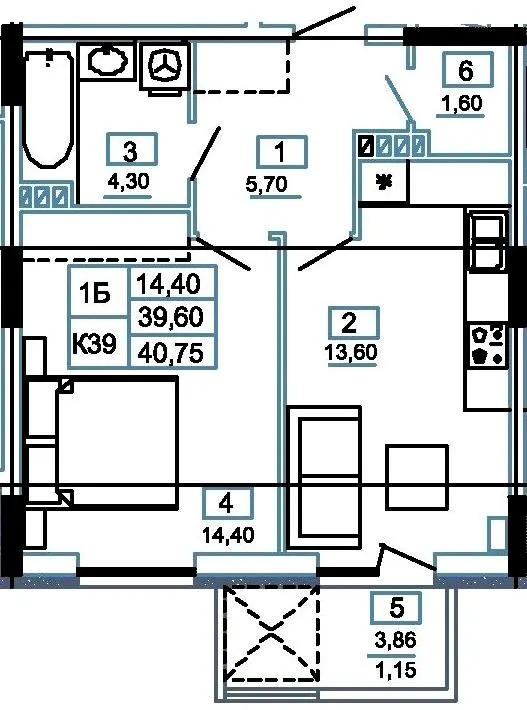 ЖК Канада — 40.8 м²