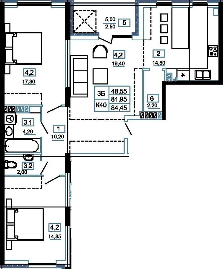 ЖК Канада — 84.5 м²