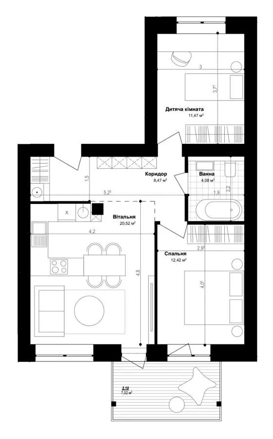 Масив SMART &amp; GREEN — 59 м²