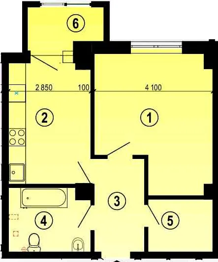 ЖК Меридиан — 45.7 м²