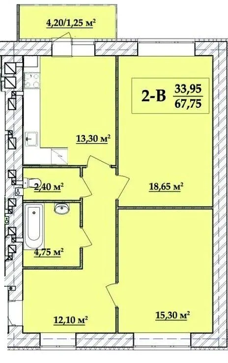 ЖК Академ містечко — 67.8 м²