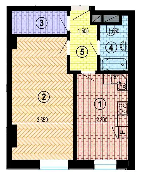 ЖК Twenty two — 45.2 м²