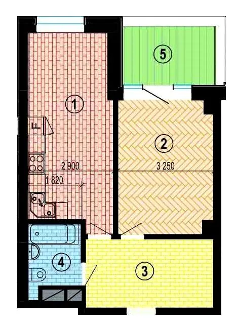 ЖК Twenty two — 47.8 м²