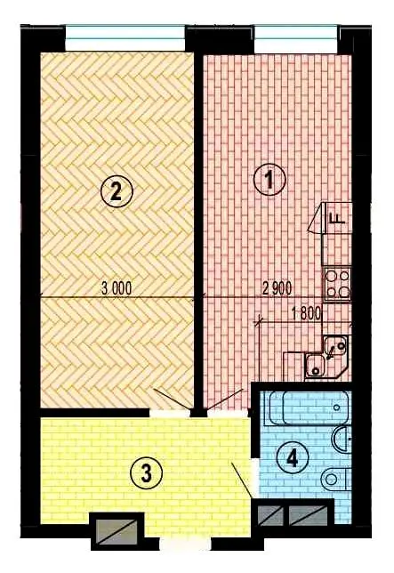 ЖК Twenty two — 45.7 м²