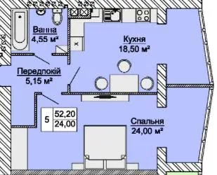 1-комнатная квартира, 52 м², Сторожинец — фото 1