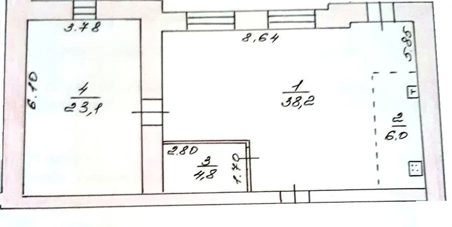 Клубний будинок Наваль — 72.1 м²