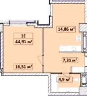 Апарт-комплекс Capital Tower — 44.9 м²