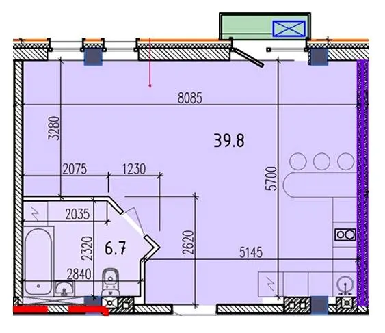 ЖК Liberty Hall — 47.9 м²