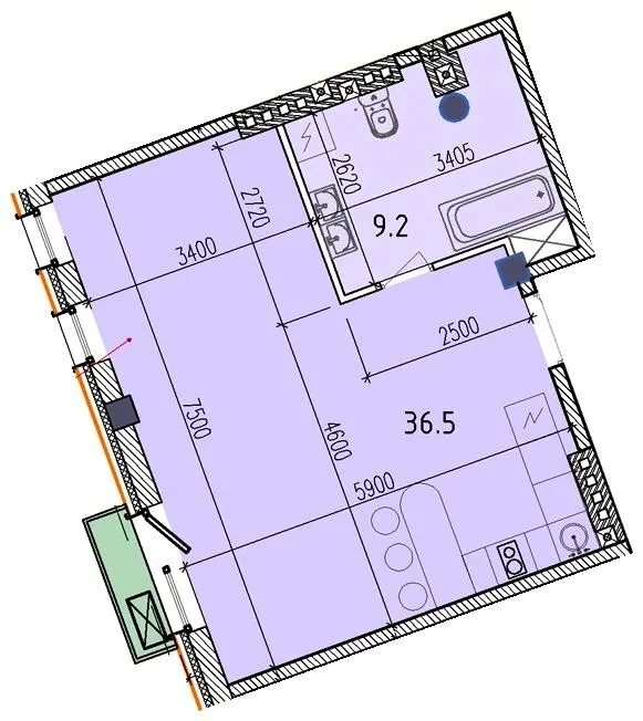 ЖК Liberty Hall — 47.1 м²