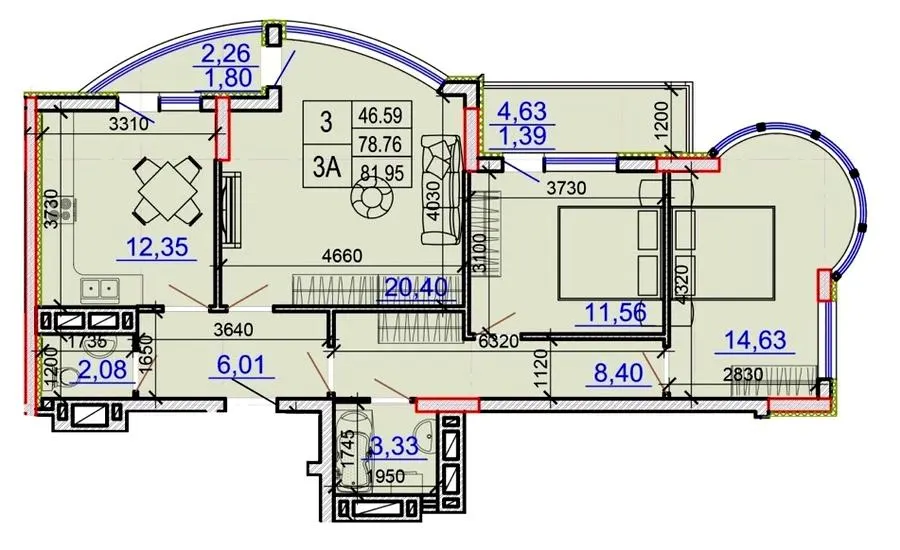 ЖК Grand Palace — 82 м²