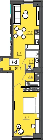 МФК CITÉ — 51.1 м²