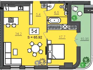 МФК CITÉ — 65.9 м²