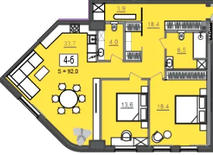 МФК CITÉ — 92 м²