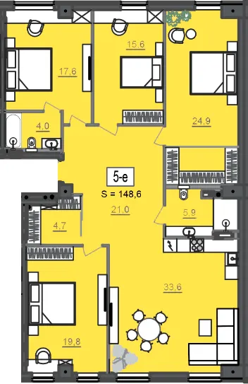 МФК CITÉ — 148.6 м²