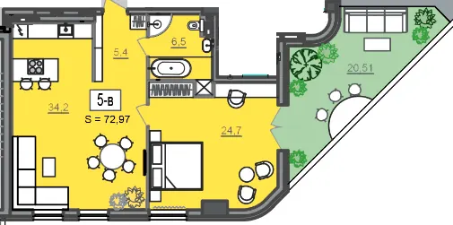 МФК CITÉ — 73 м²