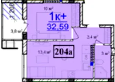 1-кімнатна квартира, 33 м², вул. Одеська / вул. Ільичевська, Великодолинське — фото 1