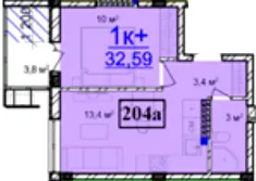 ЖК Маріїнський — 32.6 м²