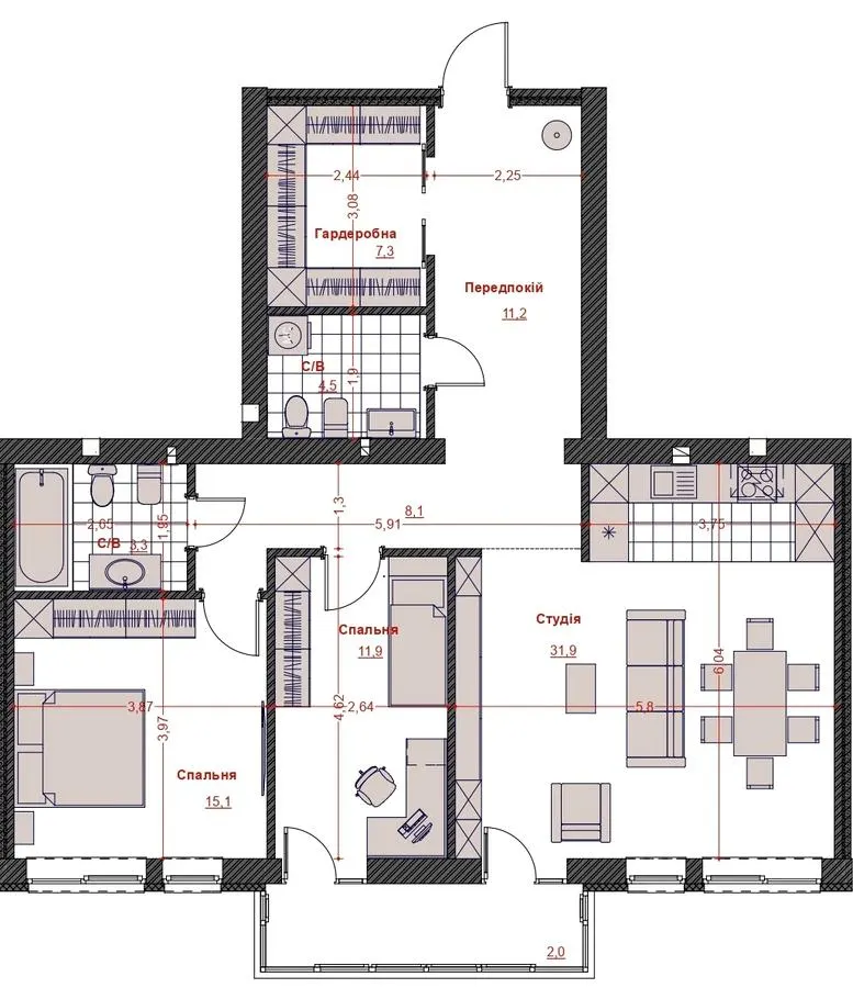 ЖК Оскар — 112 м²