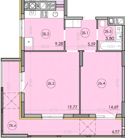 ЖК FAMILY — 58.1 м²