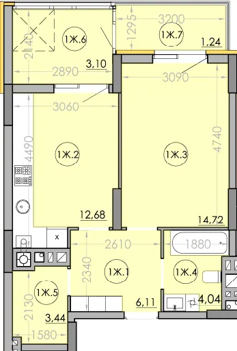 ЖК FAMILY — 45.3 м²