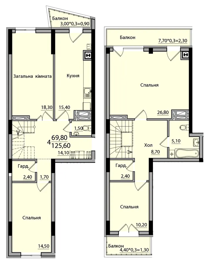 ЖК Панорама — 125.6 м²