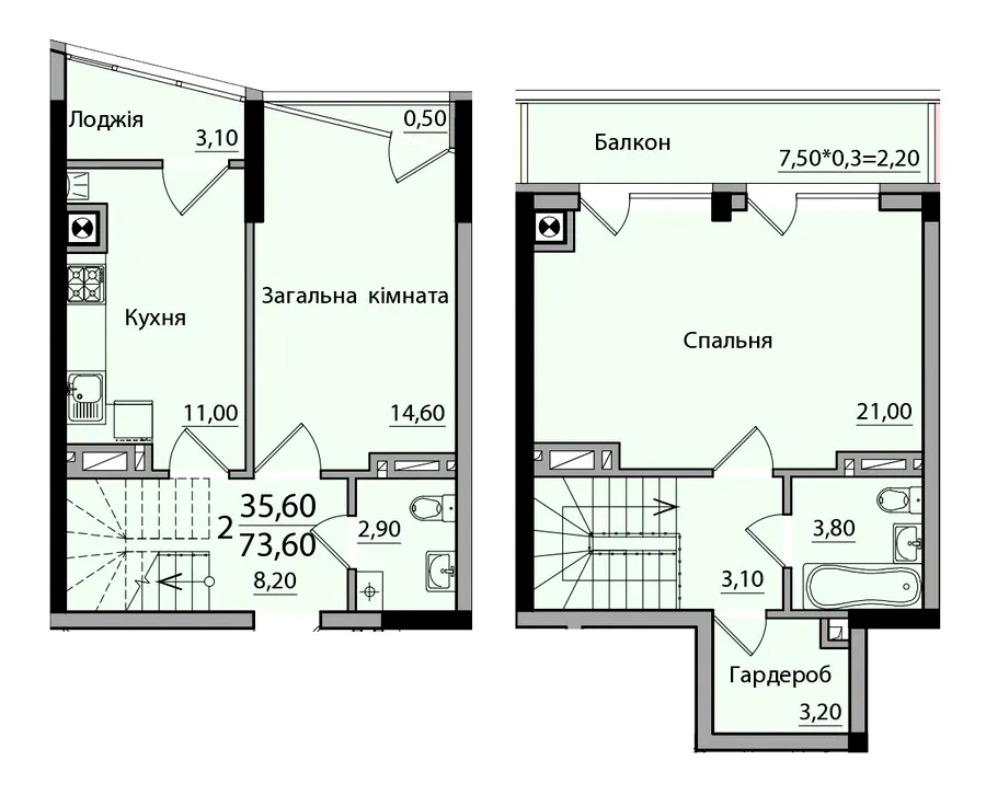 ЖК Панорама — 73.6 м²