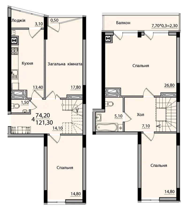 ЖК Панорама — 121.3 м²