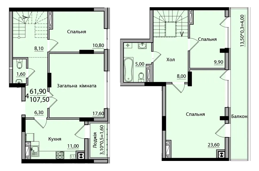ЖК Панорама — 107.5 м²