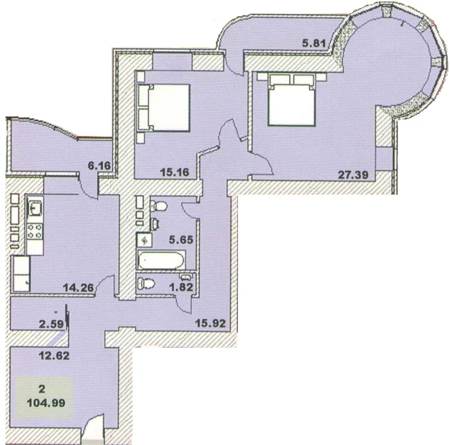 ЖК Київський — 105 м²