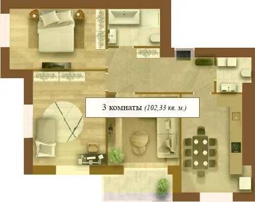 ЖК Grand deLux на Садовій — 102.3 м²