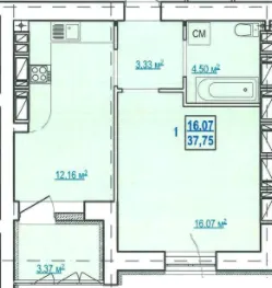 вул. Чоботарська, 80 — 37.8 м²