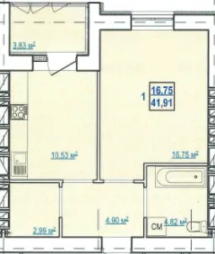 вул. Чоботарська, 80 — 41.9 м²