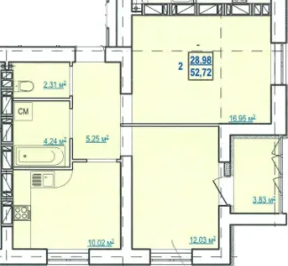 вул. Чоботарська, 80 — 52.7 м²