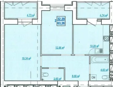 вул. Чоботарська, 80 — 63.3 м²