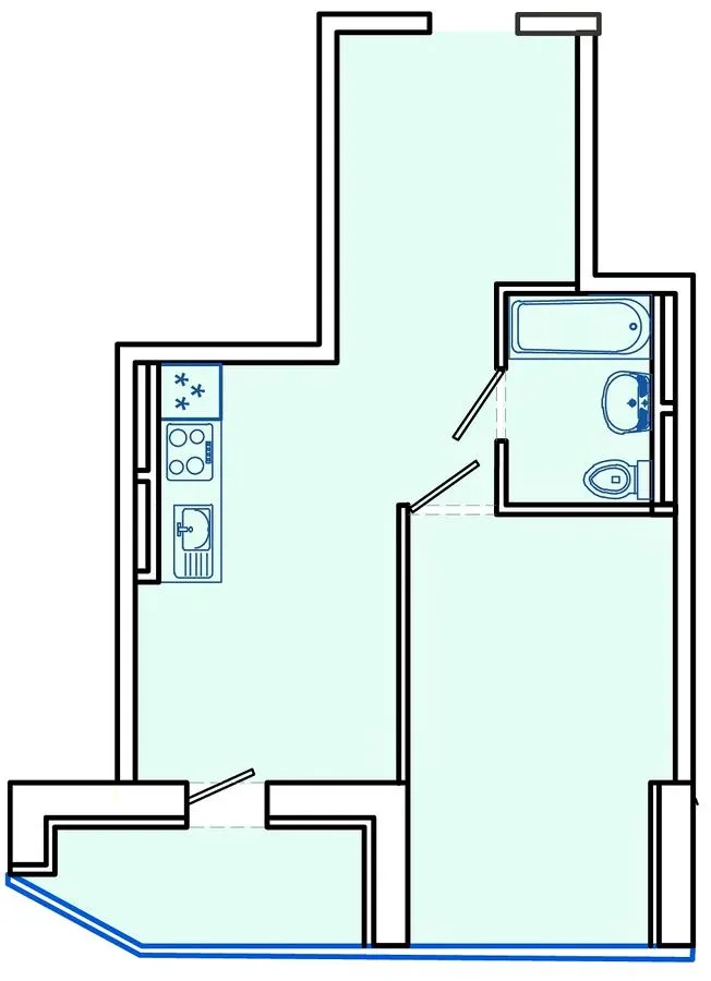 ЖК Німецький проект на Холодній Горі — 45.9 м²