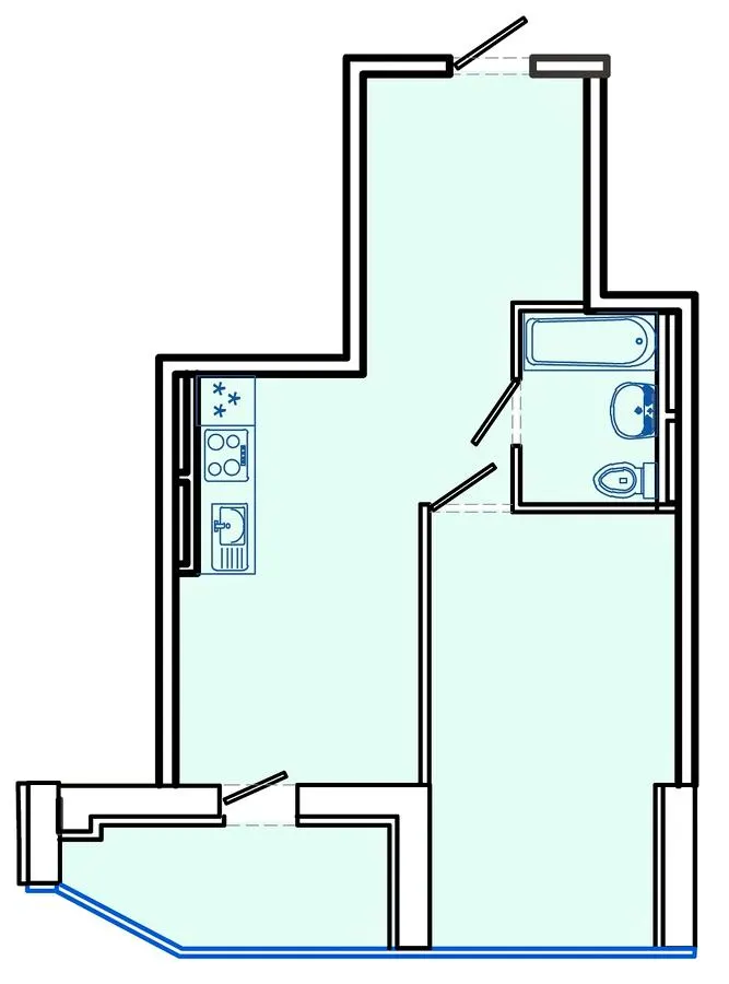 ЖК Німецький проект на Холодній Горі — 49.5 м²