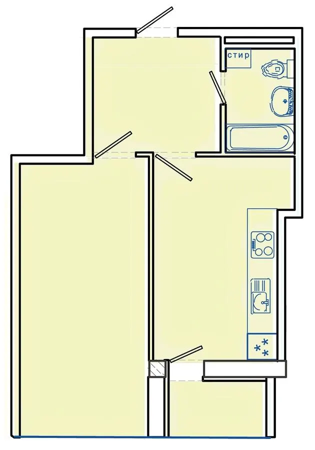 ЖК Німецький проект на Холодній Горі — 48.9 м²