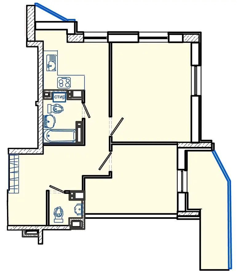 ЖК Німецький проект на Холодній Горі — 72.7 м²