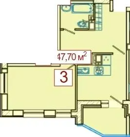 ЖК Німецький проект на Холодній Горі — 47.7 м²